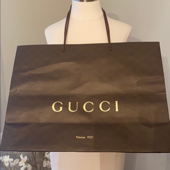 Large Gucci Shopping Bag 19 X 14 - Picture 2 of 9